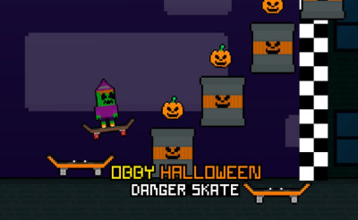 Obby Halloween Danger Skate